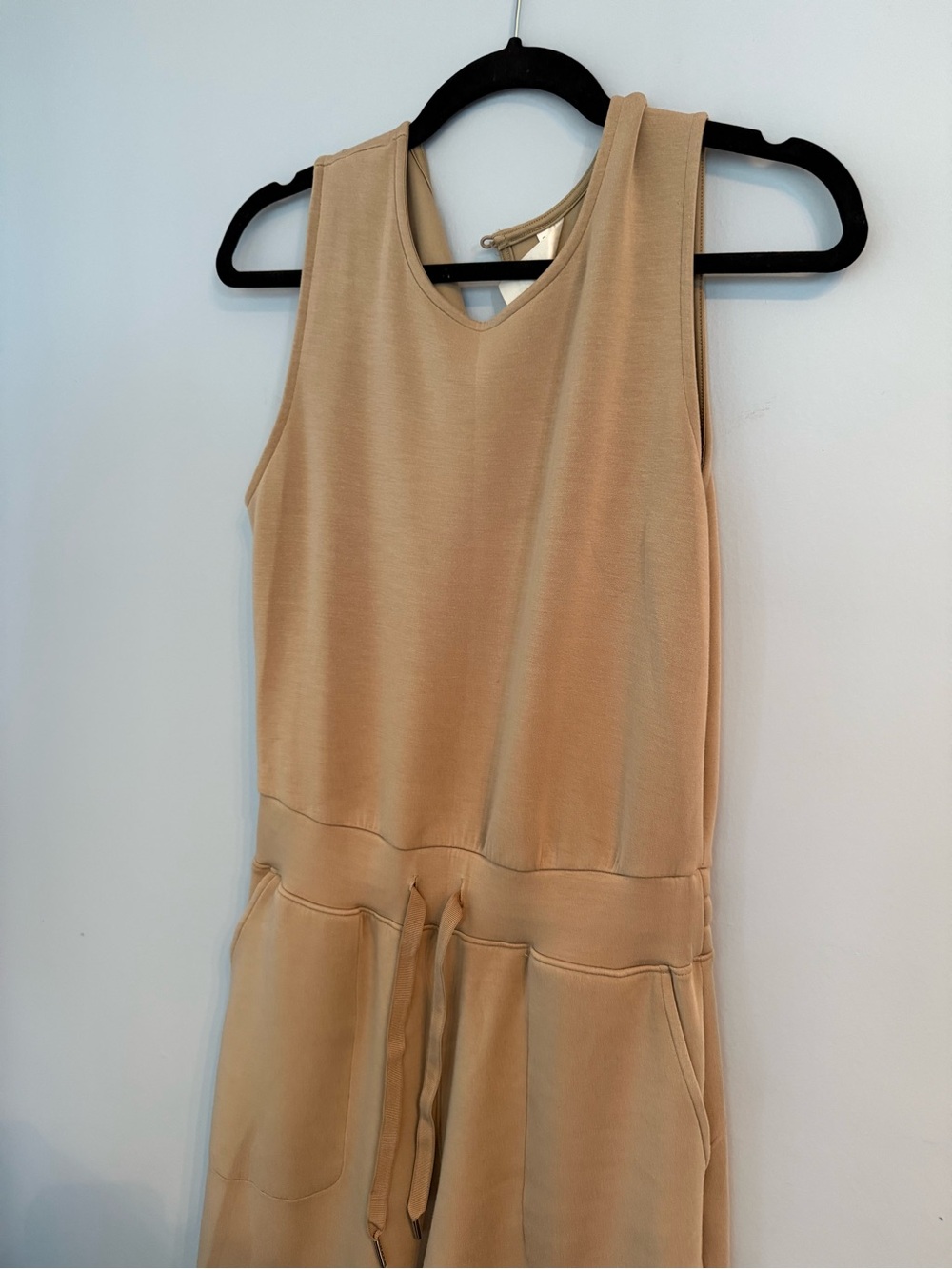 SPANX Wide Leg Jumpsuit in Tan Medium Petite - Picture 4 of 5